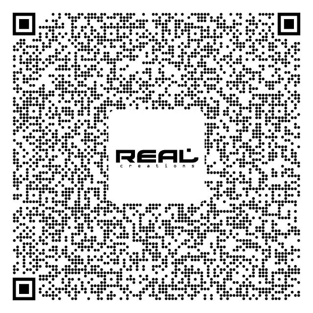 Scan to save Real Creations contact details - vCard